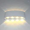 Lampada da Parete 8 W Luce LED da Interno Esterno Moderna in Alluminio per Bagno Soggiorno Camera da Letto Corridoio