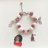 Charm Bracelets Hand Made Greek Letter Sorority Red Elephant Handsign Girl 1913 Bracelet Jewelry