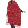 アラビアスタイルのスカーフマルチカラーパターンスカーフラップ女性長い冬秋の暖かいタッセルショールファッションラグジュアリー汎用