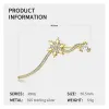 Jewelry JIUHAO High Quality 925 Sterling Silver Brooch AAA+ Cubic Zirconia Gold Plated Snowflake Brooch for Women Jewelry Accesories