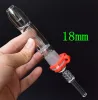Mini Glass Pipes Kit Hookahs with 10mm 14mm 18mm Titanium Tip Quartz Nail Oil Rig Concentrate Dab Straw Glass Bong ZZ