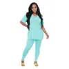 2024 Designer Tracksuits Summer Sweatsuits Women Two Piece Sets Short Sleeve Split T-Shirt Pants Matching Set Solid Outfits Jogger Suits Wholesale Clothing 9681