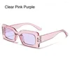 Sunglasses Retro Rectangle For Women Men Trendy Fashion Candy Color Y2K Sun Glasses Vintage Shades UV400 Protection