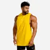 Erkek tankları spor fitness streç nefes alabilen hızlı kuruyan yelek açık hava basketbol eğitimi ince fit kolsuz tişört