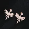 Boucles d'oreilles GMGYQ arrivée conception Unique apparence queue de paon avec Zircon Miniature bijoux spéciaux pour femme