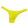 Mutande Intimo da uomo T-Back G-String Slip Sexy Traspirante Seta del ghiaccio Tanga Perizoma Lingerie porno Moda Mutandine a vita bassa Uomo