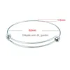 Bracelet en acier inoxydable bricolage charme bracelet 50-65mm bijoux trouver des bracelets de fil réglables extensibles bracelet en gros goutte Dhgarden Dhn8D