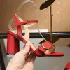 Klasyczne metalowe laminowane skórzane sandały na środkowym obcasie Sandały skórzane płaskie sandały na środkowej obcasie projektant moda seksowna swobodna elegancka sukienka rozmiar 35-42