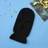 Cylling Caps Maski 3-dołkowe BALACLAVA KNITED HATS Cosplay Ninja taktyczna pełna okładka twarzy unisex zima ciepłe maska ​​narciarska solidne czapki czapki czapki