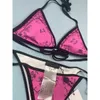 Bikini Femme plage confort Spice girls noir poudre couleur contraste tendance décontracté été deux pièces haut à licou slips maillots de bain maillots de bain plage expédition rapide Sexy