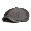 Béret Vintage gavroche chapeaux classique peintre chapeau casquettes occidentales coton mélange bérets à bord plat réglable hommes printemps casquette de rue