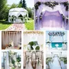 25m x 29cm sheer organza rolo tule tecido cadeira faixas arco mesa corredor swag diy para festa de casamento aniversário evento decoração 240219