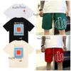 Hoodie Designer T Shirts Mens Shorts Women Graphic Hoodies Tees Pattern Tops Sleeve Tshirt Hip Hop Letter Graffiti Print Loose Sweatshirts Rhude Short Pants