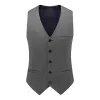 2023 nouveaux gilets pour hommes robe formelle gilet gilet coupe ajustée costume d'affaires pour hommes veste sans manches gilet de mariage grand