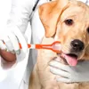 Köpek giyim 5 adet 3 taraflı evcil hayvan diş fırçaları diş bakımı diş temizliği