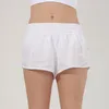 Ll sportshorts snabb torr andas med hög midja träningstrumpdar kläder yoga atletiska shorts spets tennis som kör casual cyklist gym shorts zip ficka