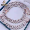 Necklace Moissanite Hot Selling 20Mm Vvs Moissanite Cuban Hip Hop Style Round Brilliant Cut Sier Fine Chain Jewelry For Women Men