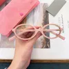 Óculos de sol designer óculos de sol para mulheres oval vegan lentes planas leitura vidro com caixa qualidade superior para outting leitura