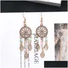 Hoop Huggie Fashion Ethnic Dangle Drop Big Earring for Women Geometric Round Hollow Leave Leaf Alloy Pendant örhängen som