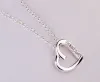 Pendants Sweet Style Girl 925 Collier en argent sterling Collier de cœur Conception de pensionn