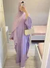 Etniska kläder Ramadan Eid Batwing One Piece Abaya Dubai Muslim Prayer Dress Abayas For Women Long Kaftan Hijab Robe Islam Clothes Burka