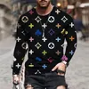 Men's T -skjortor Summer Round Neck Shirt Street Clothing 3D Digital Print Printing Autumn Leisure Fashion Long Sleeve Top