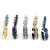 Rings 50pcs/lot Multicolor Spinner Stainless Steel Rings for Women Men Mix Style Fashion Rotatable Jewelry Party Gifts Wholesale