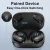 Dispositivos fones de ouvido sem fio Bluetooth 5.3 fones de ouvido na orelha à prova d'água com monitor LED miccrofona para esportes em andamento