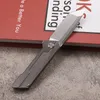 New Arrival A2257 High End Flipper Folding Knife 14C28N Stone Wash Tanto Blade CNC TC4 Titanium Alloy Handle Outdoor EDC Pocket Fast Open Folder Knives