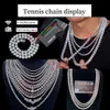 Master Rocks Hiphop Tennis Chain Luxury 12,5mm Gold Plated Pass Diamond Test 925 Silver Armband VVS Moissanite Tennis Chain