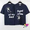 Męskie koszulki Royal Blue Broken Broken Planet Rynek uwięziony w Time Tee Men Kobiety Back Back Broken Planet T-shirt Firma Firma Tops Krótkie rękawieh24222