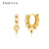 Boucles d'oreilles ANDYWEN 925 argent Sterling perle cerceaux Piercing rond petit cercle boucle d'oreille 2021 Rock Punk luxe Pendiente Piercing bijoux