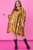 Plus Size Dresses Designparty Reflective Sequin Batwing Sleeves One Shoulder Mini Dress