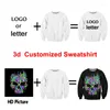 Men's Hoodies IFPD Xmas Sweater 3D Printed Custom Santa Claus Design DIY Avatar Christmas Gift Couple Clothing Sweatshirt EU-Size Drop