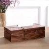 Tissue Boxes Napkins Walnut Wood Tissue Boxes Cross Sculpture Paper Towel Case Living Room Coffee Table Removable Tissue Box Holder Modern Home Decor Q240222