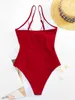 Женские купальники 2024, цельный купальник, сплошной мягкий женский купальный костюм с вырезами, женские купальщики, летняя пляжная одежда для плавания