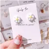 Stud Neue Mode Kleine Gänseblümchen Blume Acryl Ohrstecker Für Frauen Mädchen Korea Stil S925 Sterling Silber Ohr Nadel Ohrring Dhgarden Dhnn1