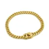 Mens Anti-Tarnish Cuban Miami Link 8 Armband 18K Guld över rostfritt stål 6mm234d