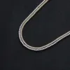 2mm Wide Gold Plated d Color Moissanite Diamond Necklace/bracelet 925 Silver Tennis Chain for Woman Elegant Jewelry