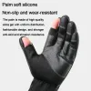 Apparel 1pair Outdoor Winter Fishing Gloves Exposed Twofinger Touch Screen Nonslip Waterproof Wrist Elastic Warm Fishing Gloves