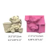 Équipements R3MC Géométrique Amour Little Bear Gypsum Moules de rangement Moules de rangement pour fabrication de plante succulente Pot Pot Flower Pot Habor