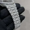 Роскошные мужские часы с бриллиантами и бриллиантами, прошедшие тест, кварцевый механизм vvs Iced Out, сапфировый скелетон, 2023, камни, муассанит, часы, тест на качество, механическое качество, сапфир