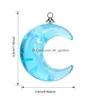 Charms nya kvinnor Nature Blue Sky White Cloud Moon Pendant Creative Design Ball Shape Harts Transparent Charm för halsband Di Dhgarden DHW3Z