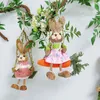 Easter Bunny Pendant Swing Rabbit hängande prydnad för matsal Holidainsamlingar Display Home Decor Wedding Party Art Gift 240220