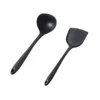 Silicone kitchen utensil shovel spoon 2-piece set, kitchen non stick pot all-in-one, silicone stir fry vegetable shovel soup spoon