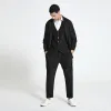 Miyake – gilet plissé pour hommes, vêtements quatre saisons, nouveau costume d'affaires élégant, mode décontractée, 2023