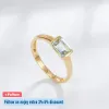 Rings Hutang 9k Gold 0.95 قيراط طبيعي حقيقي من Aquamaring Ring Ring Karat Gold Jewelry Classic Simple Design for Anniversary Gifts