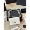 Designer channeles bags Silver Chain Underarm Package Square Fat Boy Package Wide Chain Package Waterfall Chain 22P New