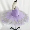 Scenkläder 2024 Blue Bird Purplel Professional Ballet Dance Tutu Ruffle Edges Classic Dress for Girls Women Performance