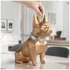 Objets décoratifs Figurines French Bldog Tirelire Boîte Piggy Figurine Décorations pour la maison Support de rangement Jouet Enfant Cadeau Argent Chien Fo Dh5X9